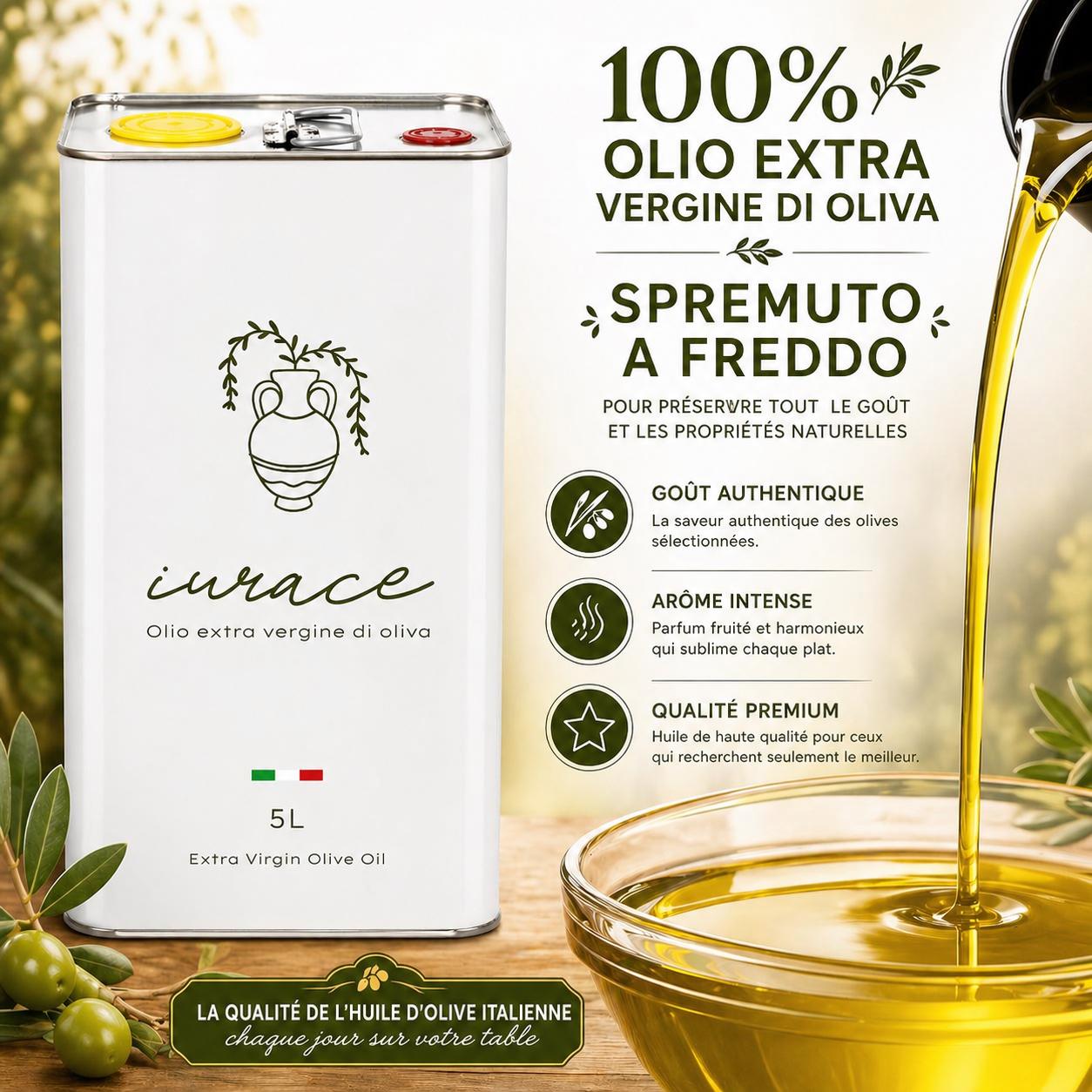 Olio Extravergine di Oliva IURACE - Latta da 5L